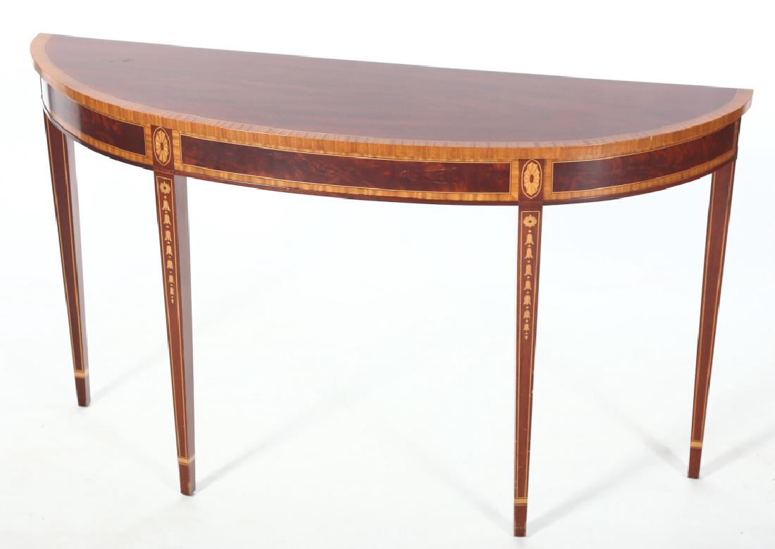 American Federal Style Inlaid Mahogany Console (1 of 4)