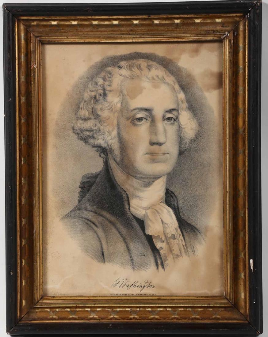 Period Currier and Ives Print of George Washington (1 of 2)