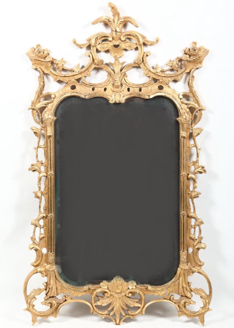 Rococo Style Carved & Gilt Looking Glass (1 of 3)