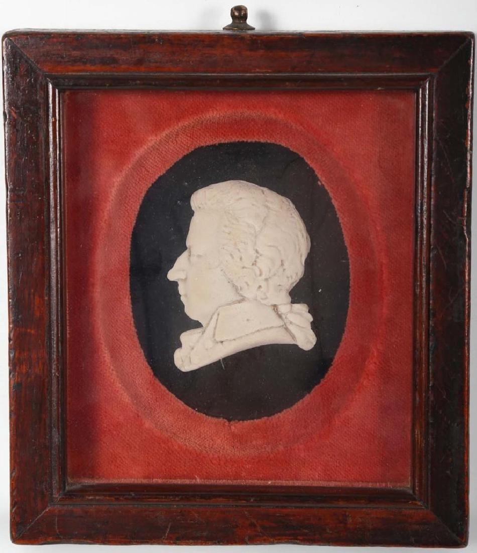 French Neoclassical Alabaster Cameo of Mozart (1 of 1)