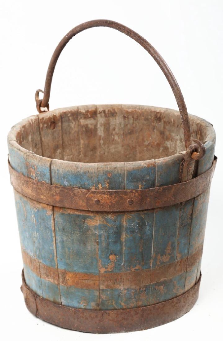 Good American Paint-Decorated Wood Bucket (1 of 3)