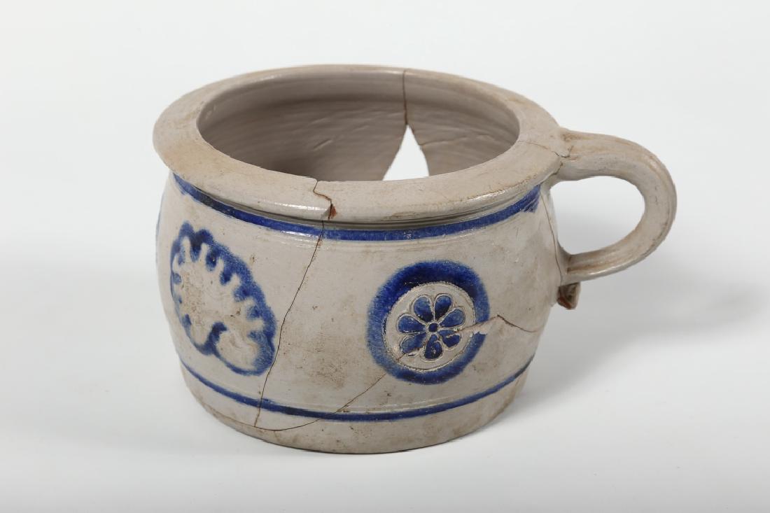Early Continental Stoneware Decorated Chamber Pot (1 of 2)