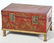 Antique Chinese Lacquered Leather Box on Stand