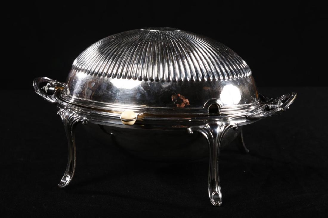 Edwardian Silver Plate Dome Casserole Server (1 of 2)
