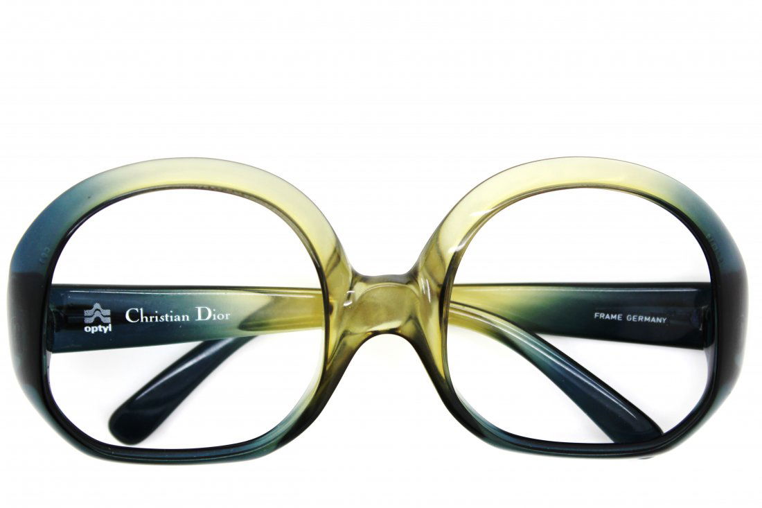 Vintage Blue Christian Dior Optyl Eyeglass Frames: Unworn Christian Dior Optyl Eyeglass Frames 6" across & 5" from arm Made in Germany