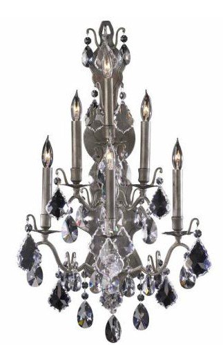 Versailles Antoinette - Six Light Wall Bracket $888: Retail Price - $888.by Cyan lighting. Style: Antique Silver Finish with Black Imperial Crystal. When Classic design and superb craftsmanship unite in a single work of art, the result is a work of endu
