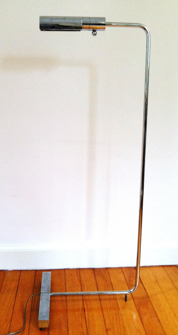Cedric Hartman Chrome Floor Lamp: Cedric Hartman Chrome Floor Lamp 36" tall, 11" base". The condition of this Cedric Hartman lamp is very good. It's in perfect working condition, and was stored for many years in a clean dry place. It 
