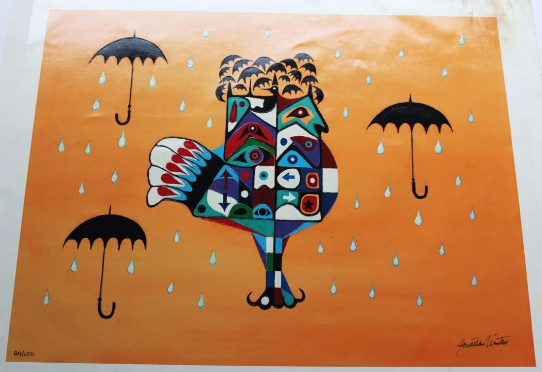 Jonathan Winters Comedian Signed Art Print Rain Bird May 19, 2013