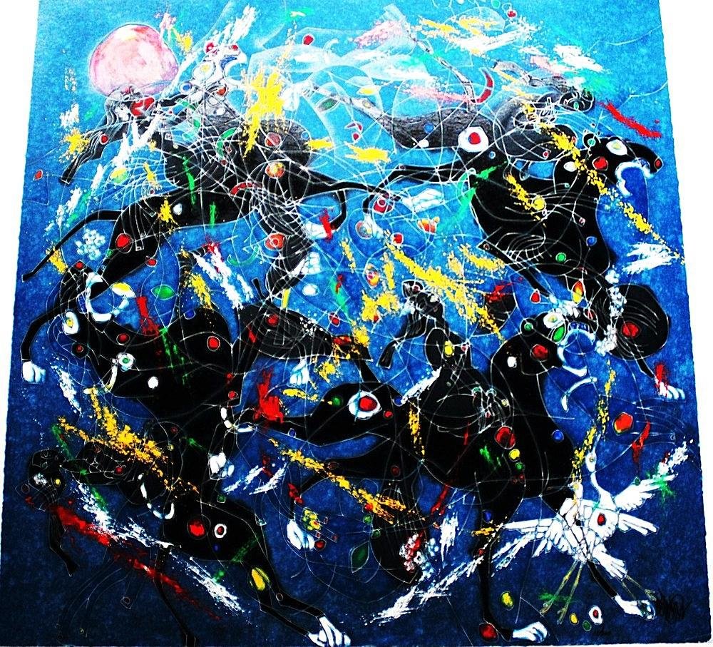 Jiang Tiefeng - "Song of Panthers" - Signed Silkscreen