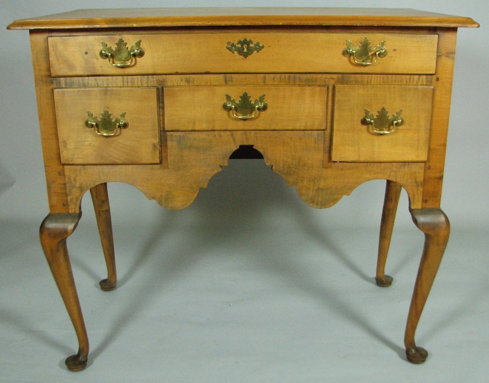 Maple Queen Anne Highboy Base: With cabriole legs. Dimensions: width - 36 1/2", height - 35", depth - 18"