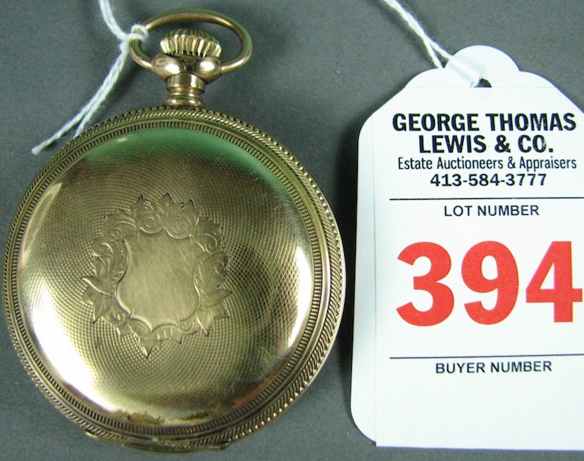American Waltham Hunter Case Pocket Watch: Serial #10034383, stem at 3:00. Case diameter - 55 mm