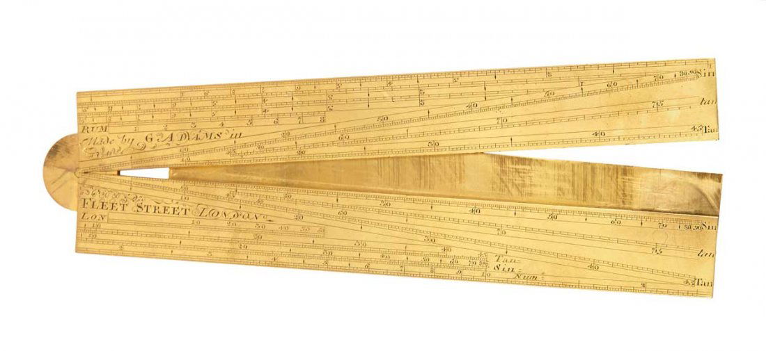 A BRASS SECTOR BY GEORGE ADAMS SENIOR, CIRCA 1760 (1 of 1)