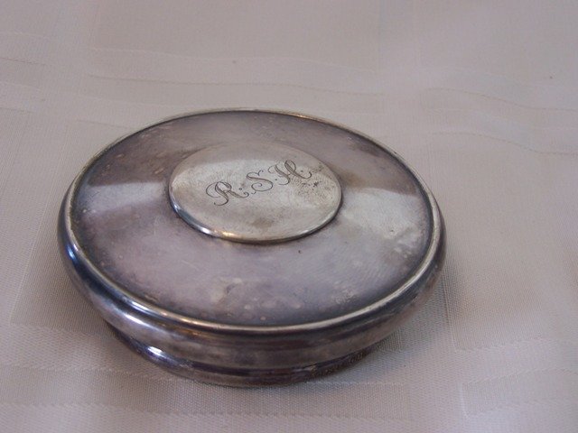 Unique Antique Silver Mirror .830: Uncommon mirror marked .830 and hallmarked measures 3 1/4 in diameter