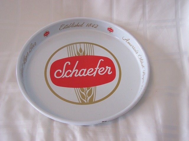 Vintage Schaefer Beer Tray: vintage tray measures 13 in diameter