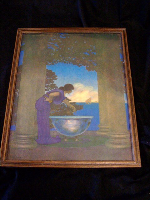 Circe's Palace Maxfield Parrish: Framed print 1908 by P.F. Collier and Sons frame measures 9 1/2 X 12 in