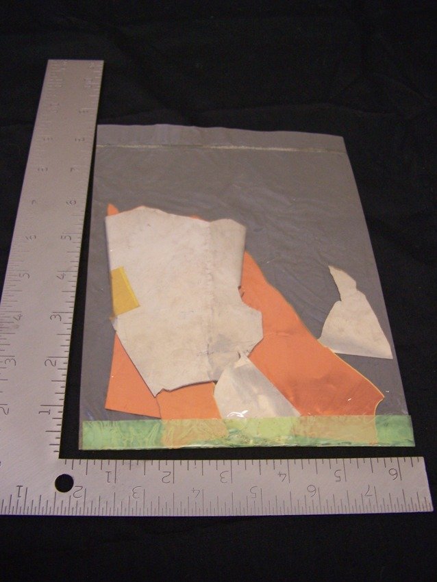 Apollo era Lunar Module Kapton Foil Collection: lot of authentic Kapton Foil still in bag just like I found it in scrapbook he kept while he worked for Grumman From the estate of William G Mularchuk a former Grumman employee during the Apollo era