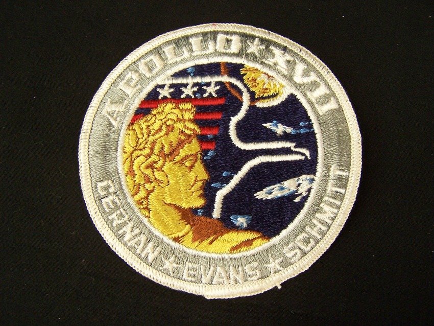 Uncommon Apollo 17 Cloth back Patch: Original period cloth back patch From the estate of a Joel H. Taft a 40 plus year veteran of Grumman Aerospace Corporation