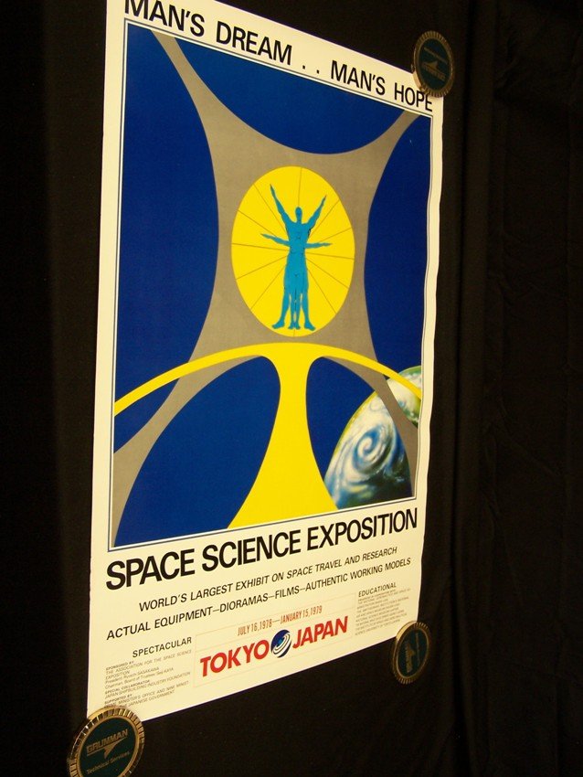 Space Science Exposition 1978-1979 Tokyo Japan Poster: Rare poster original period and measures 20 X 28 in From the estate of a Joel H. Taft a 40 plus year veteran of Grumman Aerospace Corporation