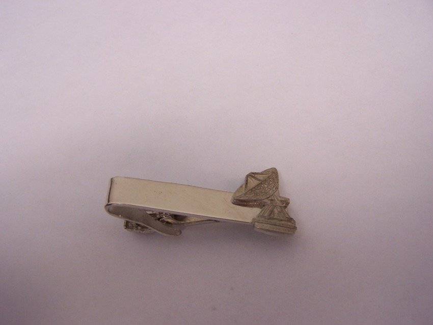 Vintage Tracking Station Tie Bar: Nice Silver Color Tie Bar From the estate of a Joel H. Taft a 40 plus year veteran of Grumman Aerospace Corporation