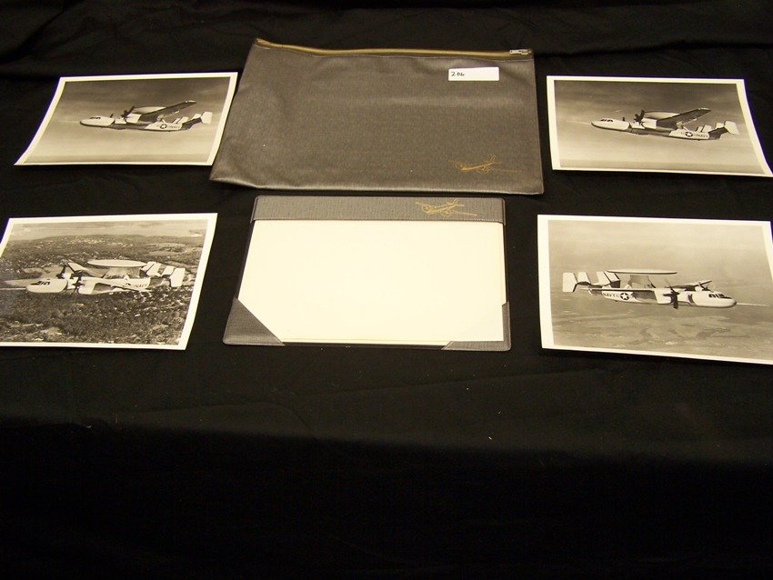 Navy Plane Photo Collection In Presentation Binder: 4 photos that measure 8 X 10 in in binder with plastic bag unique item From the estate of a Joel H. Taft a 40 plus year veteran of Grumman Aerospace Corporation