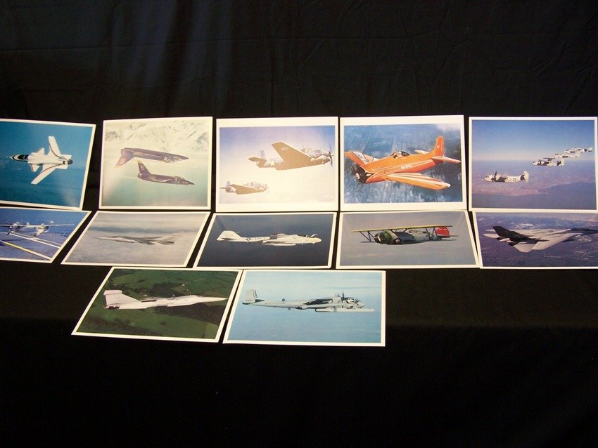 Vintage Grumman Airplane Litho Collection: Lot of 12 lithos that measure 9 X 11 in each From the estate of a Joel H. Taft a 40 plus year veteran of Grumman Aerospace Corporation