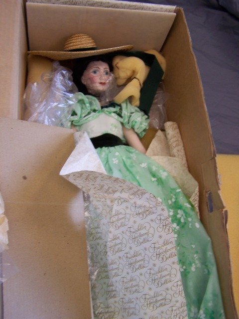 Scarlett O'hara Gone with the Wind Doll Franklin: 19 in doll in original box please see photos