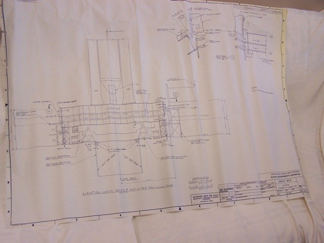 Vintage NASA Space Engineer Blueprint: Original period Blueprint from the estate of Donald Buchanan a mechanical engineer and NASA official who played a leading role in designing the powerful Crawler vehicles that carried rockets to their 