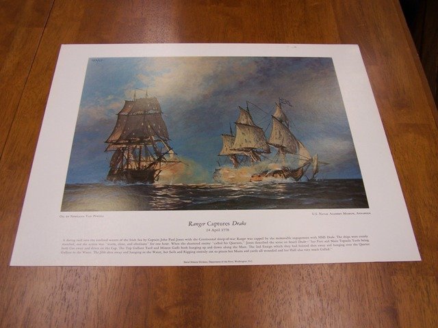 Nowland Van Powell Nautical Ship Vintage Art Print: Measures 16 X 20 in