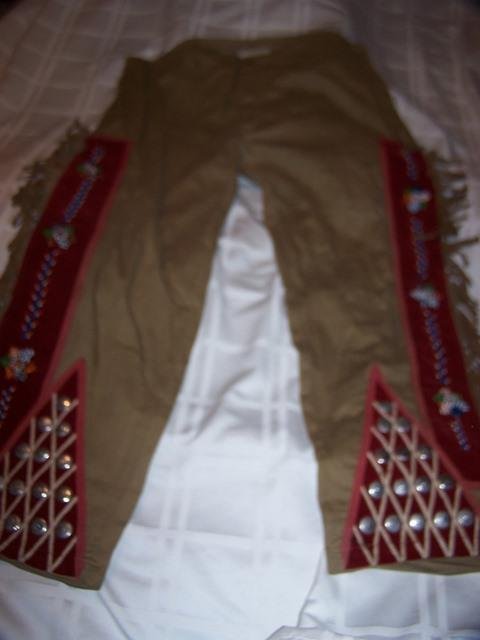 Rare Harding Uniform & Regalia Co Pawnee Bills Wild: Great vintage Pawnee Bills Wild West Show pants made by the Harding Uniform and regalia co