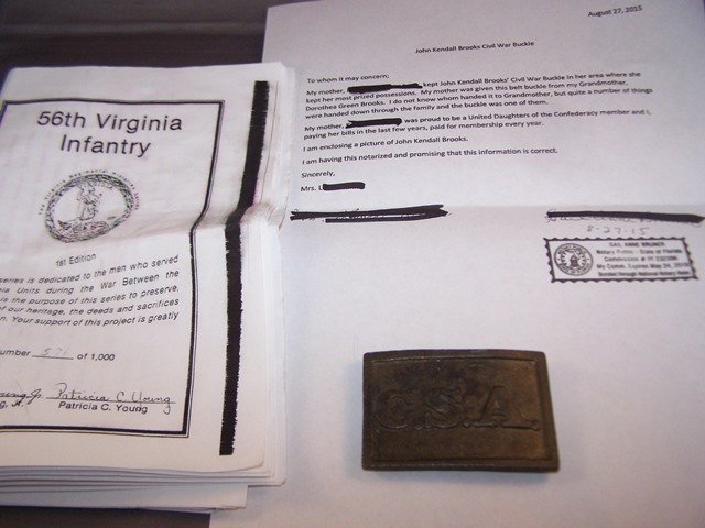 Civil War CONFEDERATE "ATLANTA ARSENAL" C.S.A Buckle: Rare find authentic Civil War era CSA buckle Sand cast made and file marks on edge non dug bought from an original relative of John K. Brooks 56th regiment Virginia Infantry please see photos Comes wi