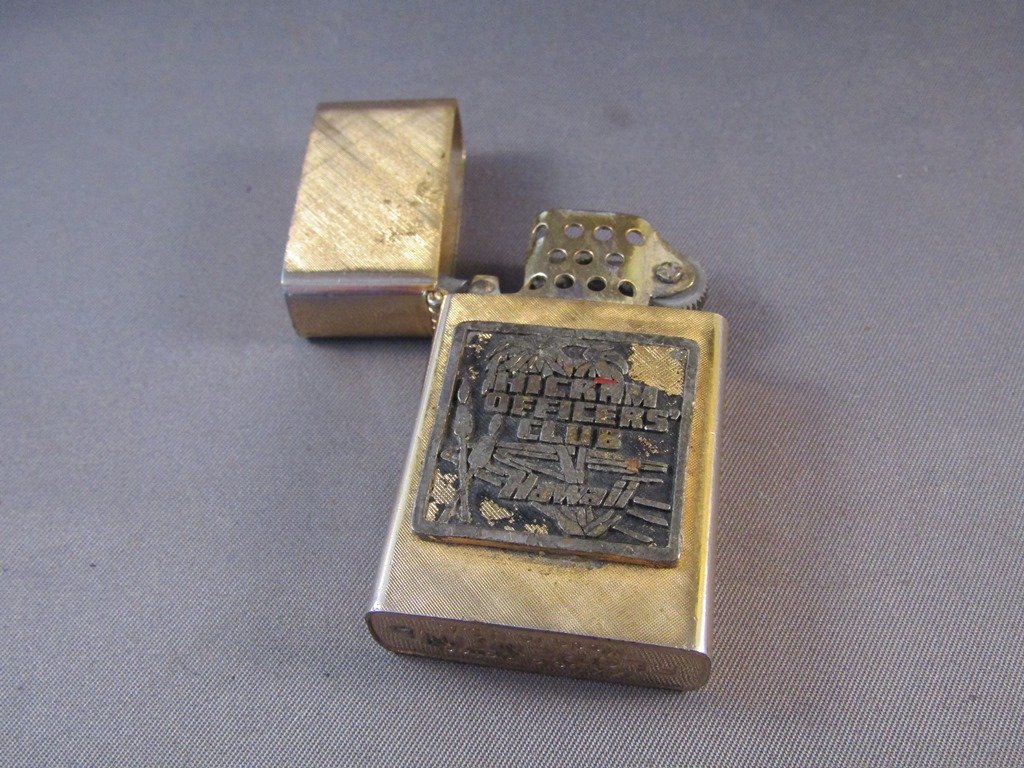 Nickam Officers Club Hawaii Lighter 1960's: uncommon lighter please see photos lot number 28a,29a,30a,31a,32a all from the estate of US Military Pilot Dean F. Skinner 1950's-1960's