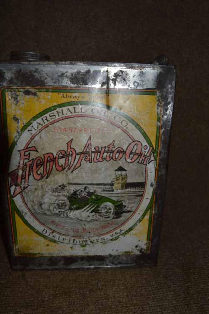French Oil Can: "French Auto" 1 Gallon Oil Can by Marshall Oil