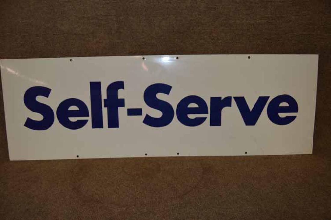 "Self Serve" Tin Sign (1 of 1)