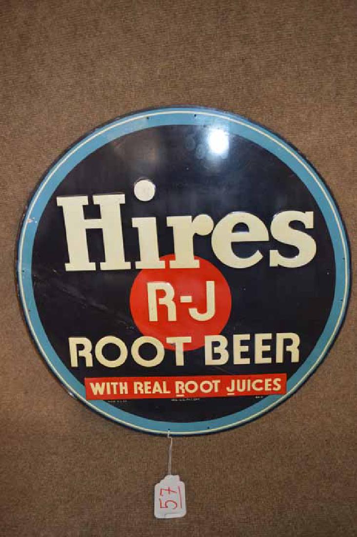 Hires Root Beer Round Tin Sign (1 of 1)