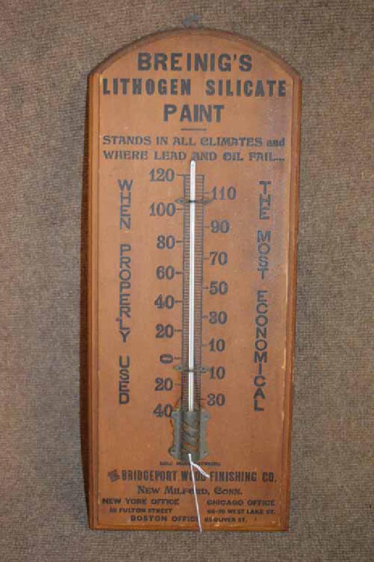 Wooden Breinig's Lithogen Silicate Paint Thermometer (1 of 1)