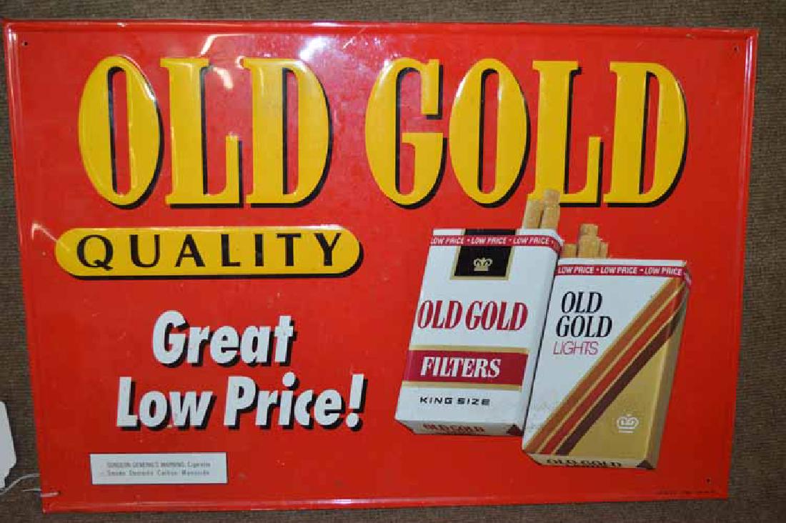 Old Gold Cigarette Tin Sign (1 of 1)