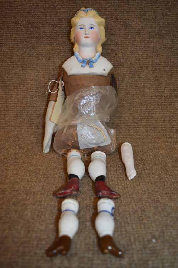 Grouping to Inc:Parian Doll Head& 2 Pairs of China Legs (1 of 2)