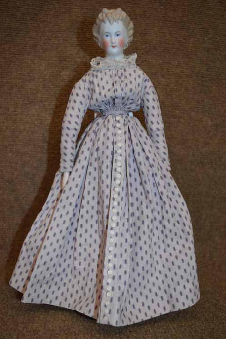 13 1/2" Unmarked Parian Shoulder Head. (1 of 2)