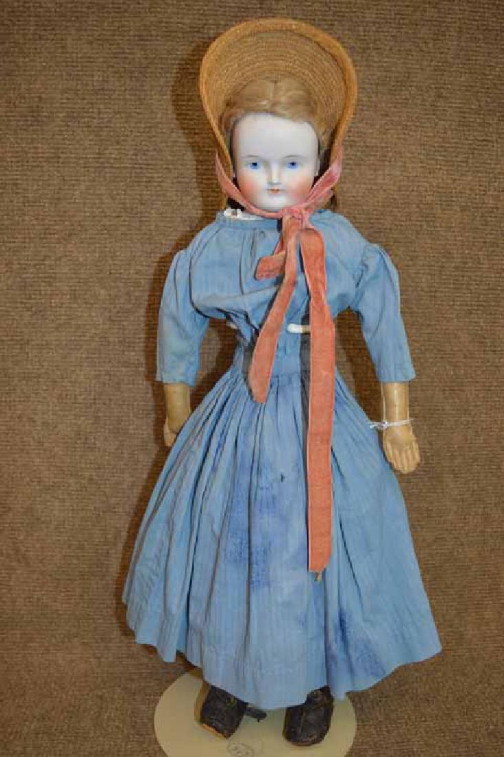 17" Unmarked Parian Shoulder Head Child Doll (1 of 2)