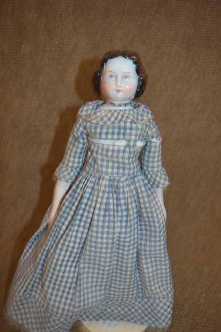 11 1/4" Black Haired China Head (1 of 2)