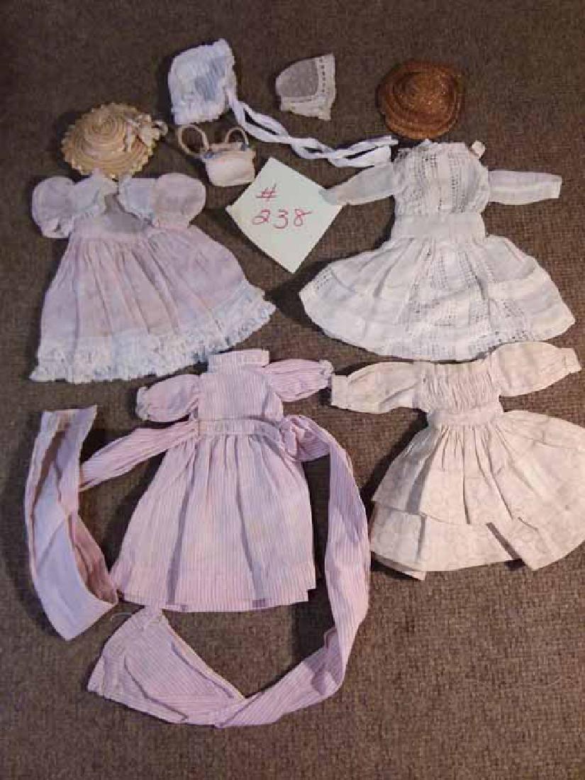 GRP OF 4 DRESSES TO FIT APPROX. 8" TO 10" DOLL. (1 of 3)