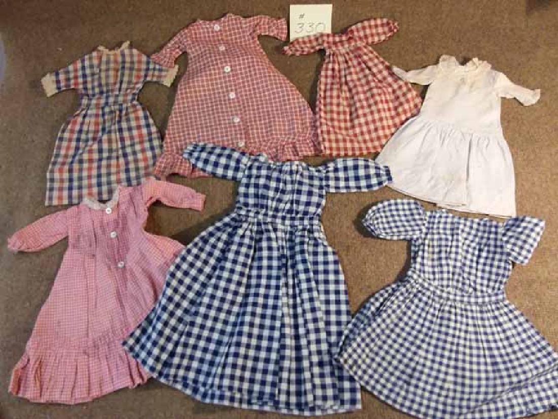 GRP OF COTTON DRESSES TO FIT 12"-18" DOLLS (1 of 4)