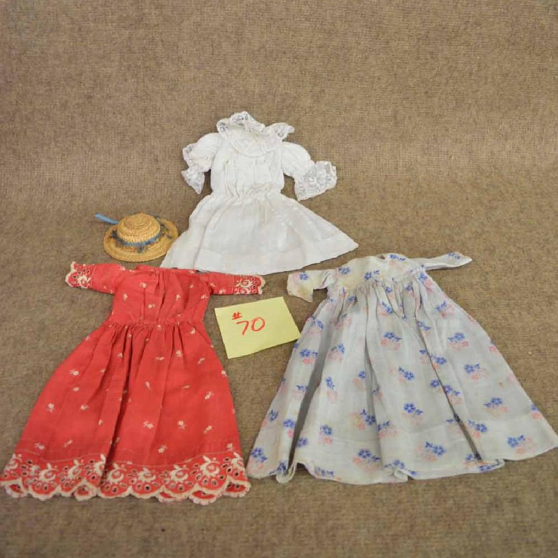 GRP OF 3 ANTIQUE DOLL DRESSES (1 of 5)