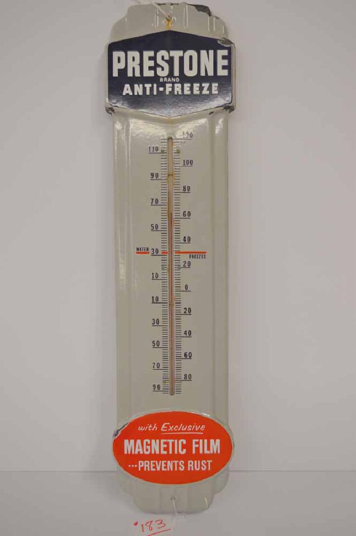 PORCELAIN PRESTONE BRAND ANTIFREEZE THERMOMETER (1 of 4)