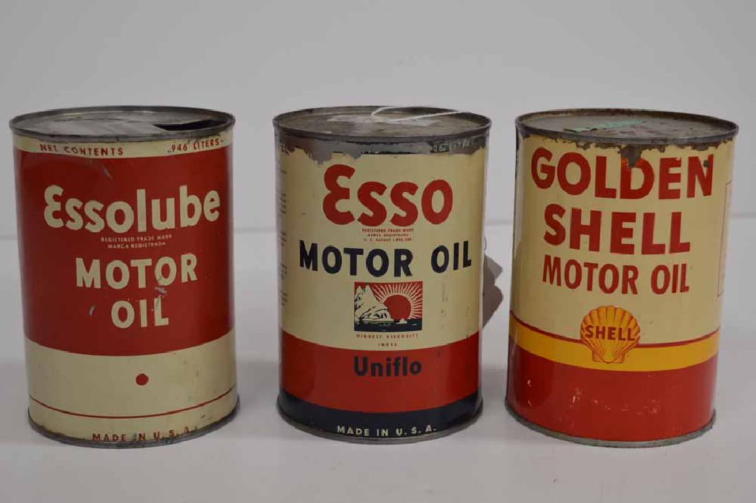 (3) MOTOR OIL CANS (1 of 2)