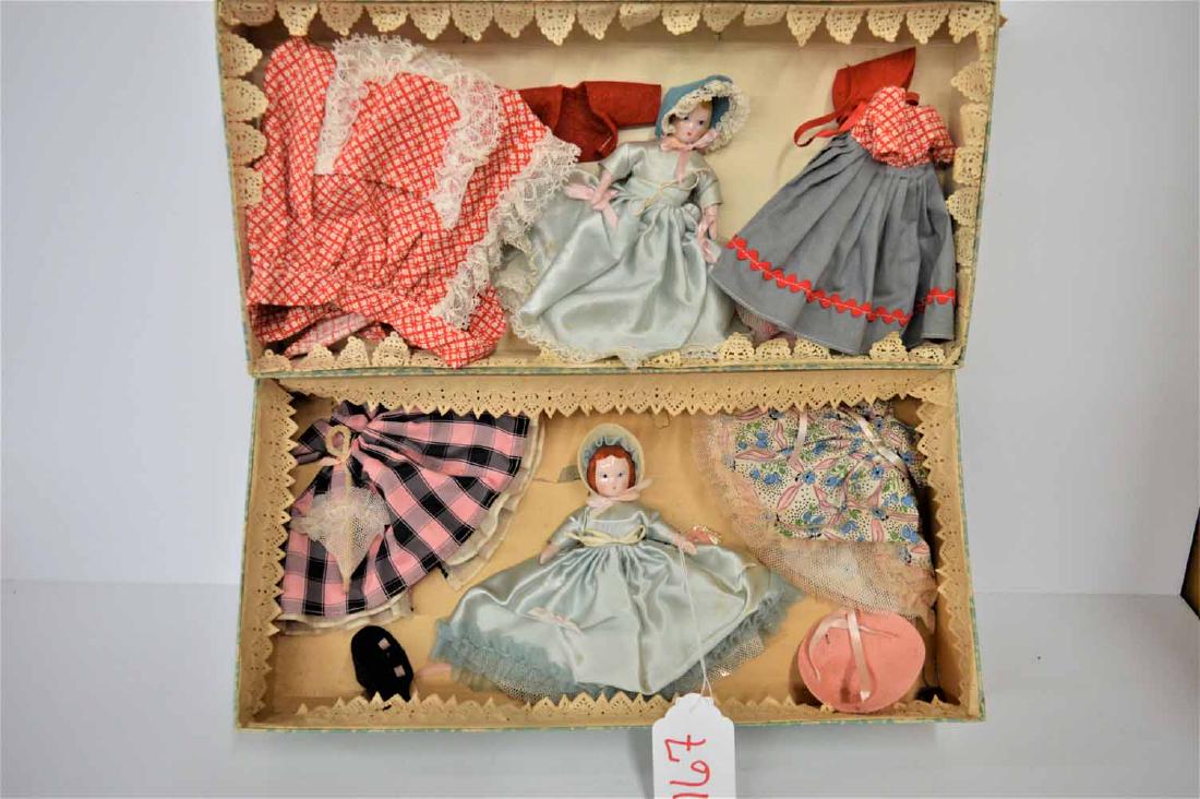 (2) BOXED RUTH GIBBS GODEY'S LITTLE LADY DOLLS (1 of 6)