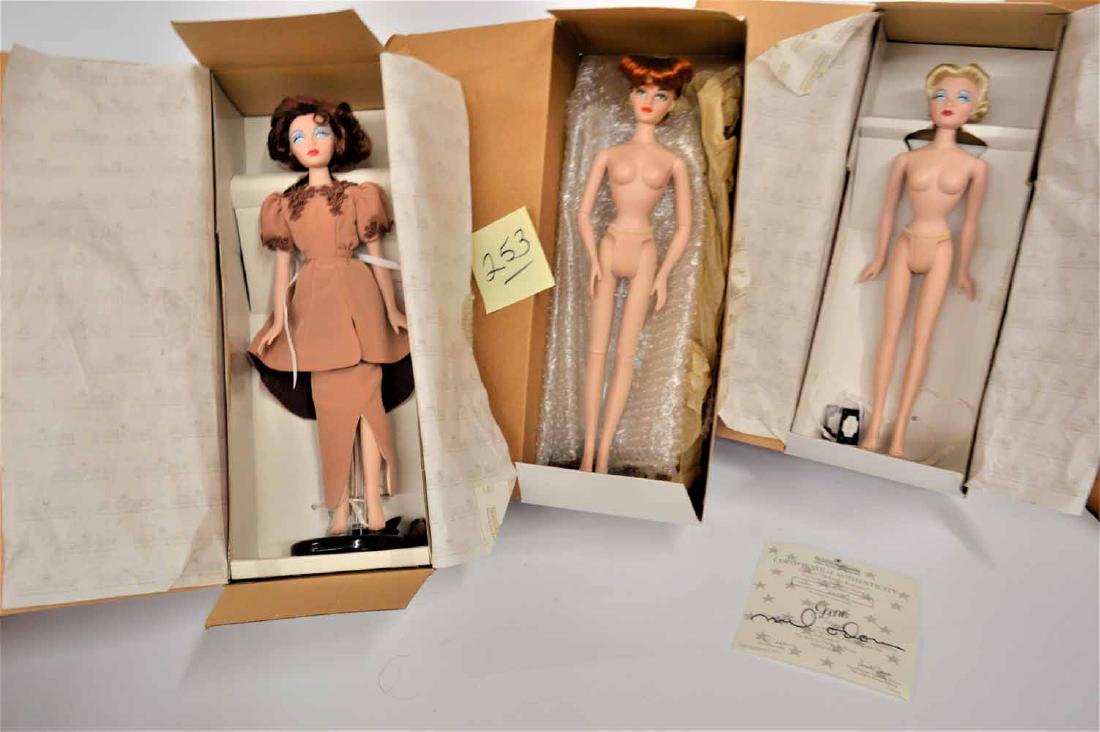 (4) MEL ODOM GENE DOLLS: GROUPING OF (3) ASHTON-DRAKE GENE DOLLS BY MEL ODOM TO INC: NUDE MADRA #5738, NUDE MIDNIGHT ROMANCE #6807 AND CREME DE CASSIS #P14688 - ALL IN ORIGINAL BOXES - NO TAGS