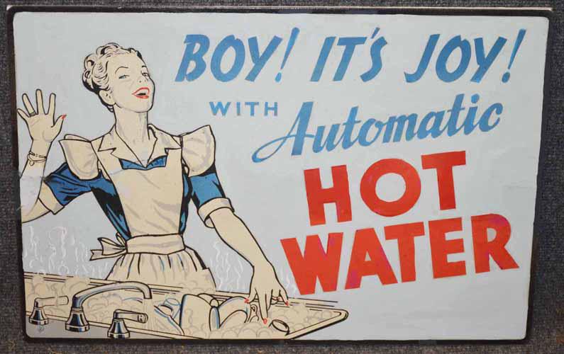 HOT WATER SIGN (1 of 5)