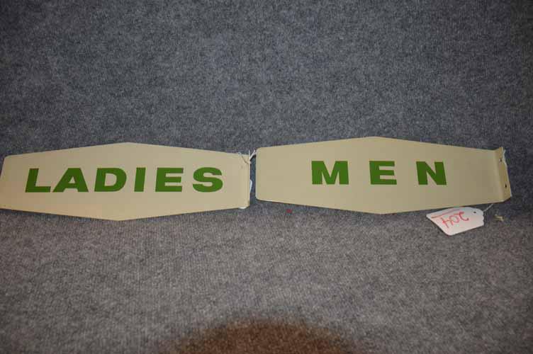 METAL FLANGE MEN & LADIES ROOM  SIGNS (1 of 4)