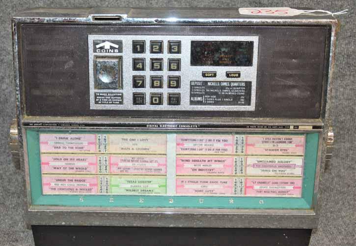SEEBURG JUKEBOX: SEEBURG DIGITAL ELECTRIC CONSOLETTE WALL MOUNT DINER BOOTH JUKEBOX